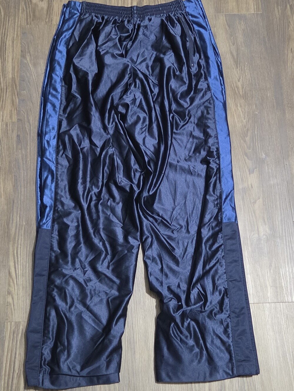 Nike Men's Track Pants Size XL Blue Rip Away Button Athletic Jogger Snap Pockets